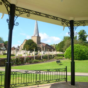 Godalming Parish Church from the Bandstand