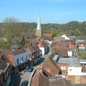 View of Church Street from the top of The Pepperpot