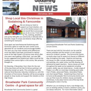 Click on this image to open a pdf version of the December 2016 edition of the Town Council's newsletter
