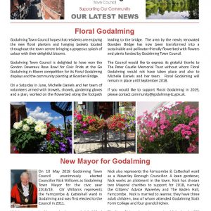 Click on this image to open a pdf version of the September 2018 edition of the Town Council's newsletter