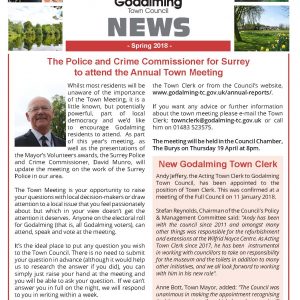 Click on this image to open a pdf version of the March 2018 edition of the Town Council's newsletter