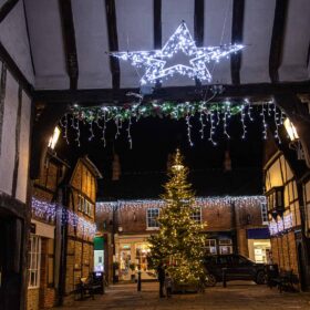 Christmas Lights 2021 - Crown Court & Memory Tree, Godalming - Photo Courtesy of Phil Kemp