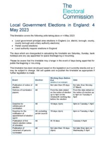 Click on this image to open the 2023 Election Timetable