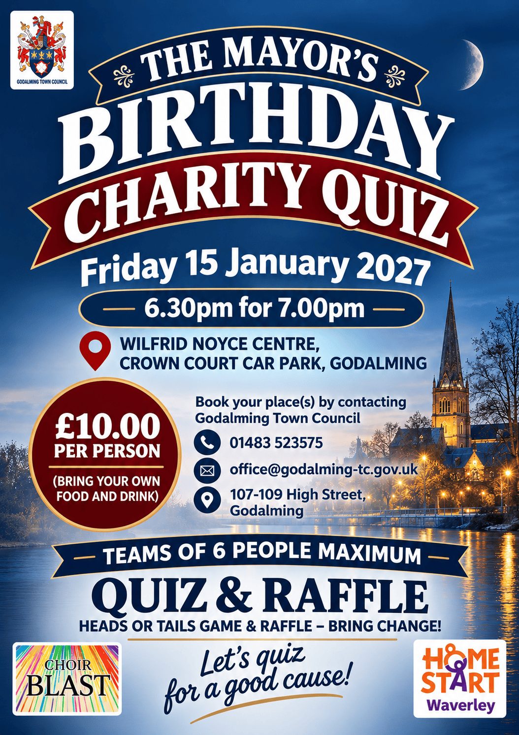 Birthday Charity Quiz Poster