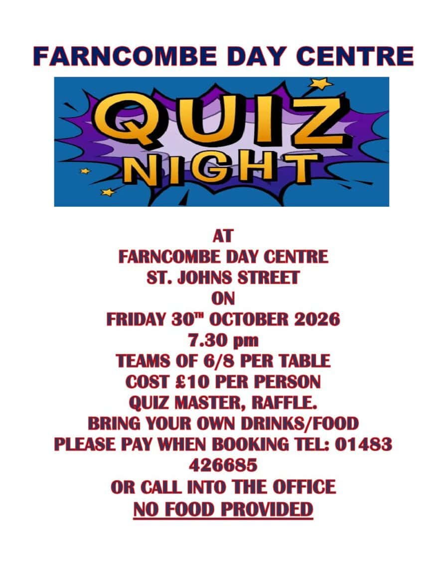 Farncombe Day Centre Quiz Night